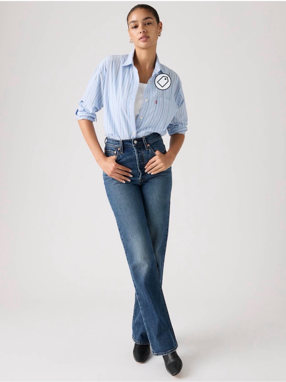 Levi's Ribcage Straight Women's Dark Blue Straight Jeans